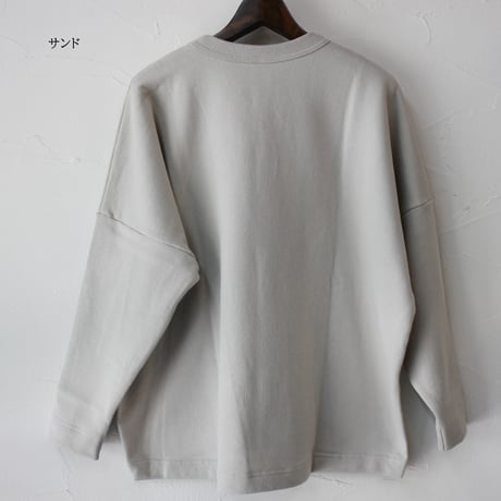 TRAVAIL MANUEL トラバイユマニュアル ヴィンテージ裏毛プルオーバー　#ヘザーグレー、チャコールグレー、サンド　【送料無料】