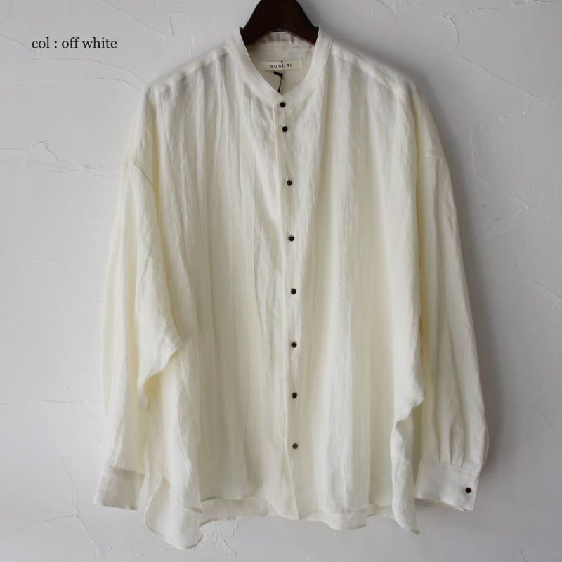 SUSURI ススリ ハルシャツ ＃off white , black | sukima-スキマ