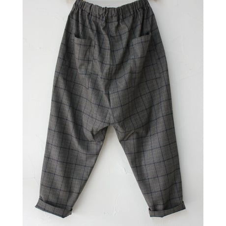 TRAVAIL MANUEL トラバイユマニュアル　ダークチェックサドルパンツ　♯ M. GREY、BROWN　【送料無料】