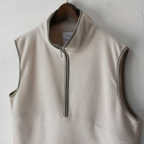 **MORE SALE** KHA:KI カーキ SIDE ZIP FLEECE DRESS フリースジャンパースカート #エクリュ、ブラウン