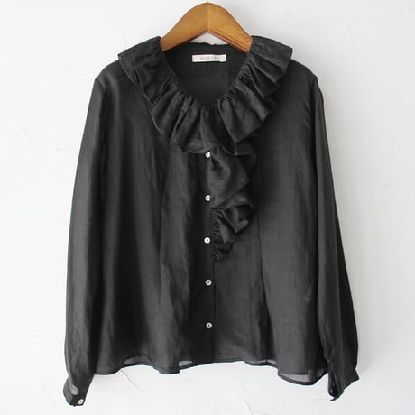 SUSURI ススリ　スネイルブラウス　#off white , black  【送料無料】