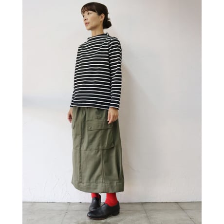 ARTE POVERA アルテポーヴェラ　フランスカーゴパンツ RE-スカート ＃オリーブMIX