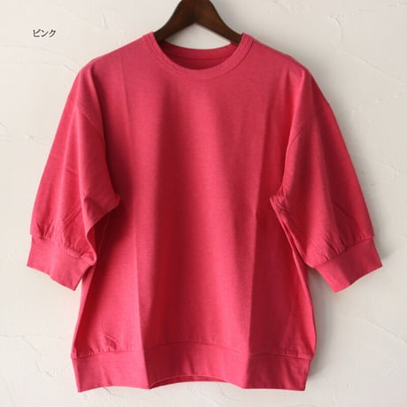 **またまたまた再入荷** Linenya リネンヤ　クルーネック5分袖Tシャツ　【送料無料】