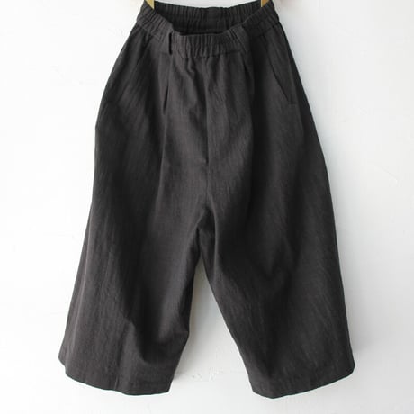 atelier naruse アトリエナルセ　コットンスラブワイドパンツ cotton slab wide pants　#杢ブラック、ブラック　【送料無料】