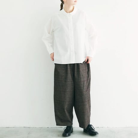MAGALI マガリ　コットンコーデュロイポッシュパンツ　#ブラックチェック、ブラウンチェック　【送料無料】