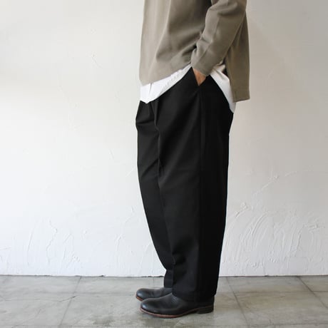 TRAVAIL MANUEL トラバイユマニュアル ブリティッシュツイルズートパンツ　#ブラック