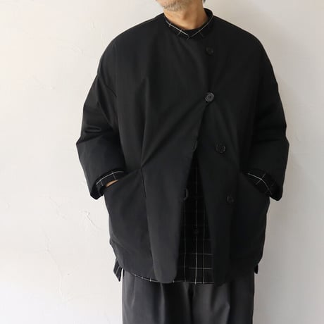 TRAVAIL MANUEL トラバイユマニュアル　キルト＆T/Cウェザーカービージャケット　#ライトグレー、ブラック