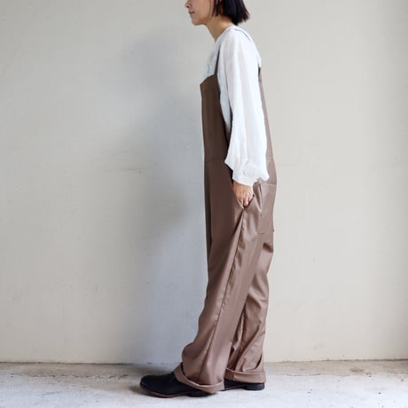 maomade マオメイド　T/Rサロペット　#カーキブラウン、ブラック