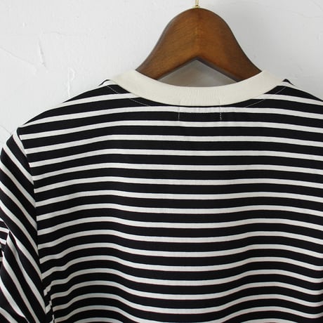 **再入荷**　atelier naruse アトリエナルセ　コットンボーダーカットソー（長袖）cotton border cut&sewn（long sleeves）