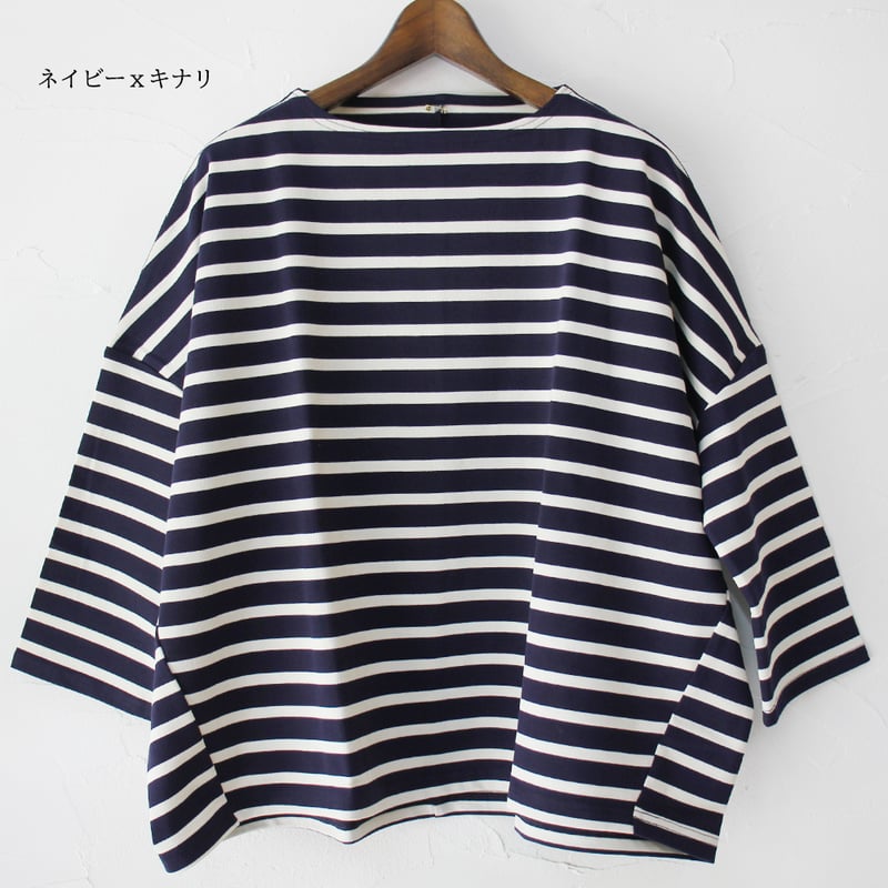 またまたまた再入荷** LinenYa リネンヤ デラヴェボーダー長袖Tシャツ