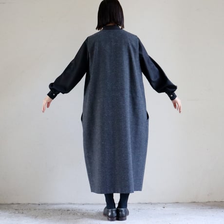 atelier naruse アトリエナルセ　コットンウールヘリンボンジャンパースカート  cotton&wool herring-bone jumper skirt　【送料無料】