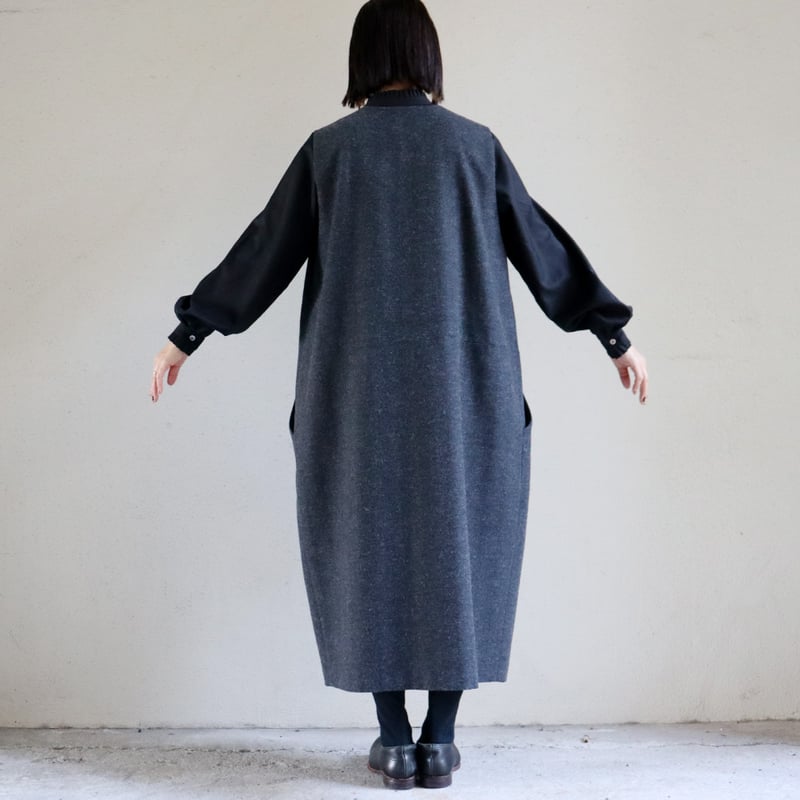 atelier naruse アトリエナルセ コットンウールヘリンボンジャンパー