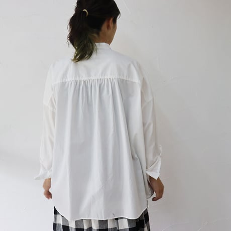 CAERULA カエルラ　ブロードBIGドレスシャツ　#ホワイト、ブラック