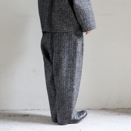 atelier naruse アトリエナルセ　シェットランドウールリネンタックワイドパンツ shetland wool linen tuck wide pants