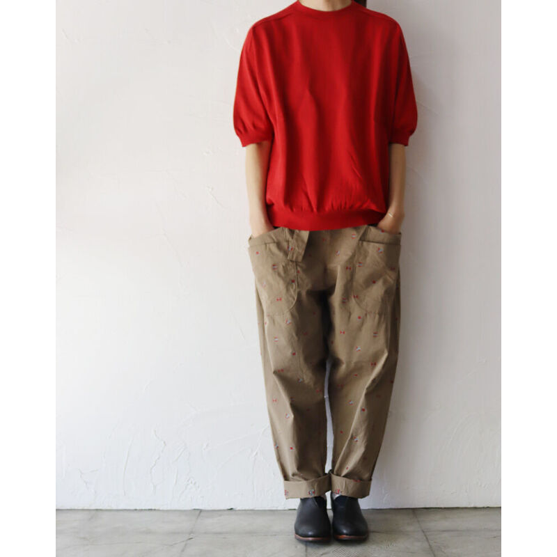 再入荷**homspun ホームスパン カットジャガードバックギャザー 再入荷**homspun ホームスパン カットジャガードバックギャザー