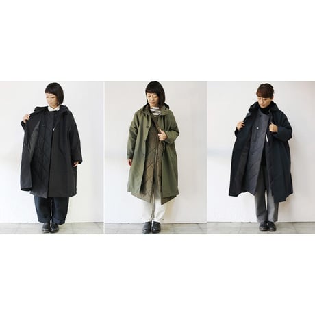 TRAVAIL MANUEL トラヴァイユマニュエル　ライトグログランBIGパーカ　♯オリーブ、ブラック、ダークグレー　【送料無料】
