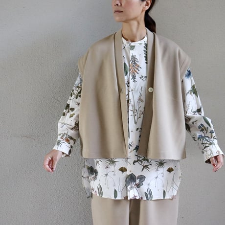 ARTE POVERA アルテポーヴェラ　ポンチ裏起毛フレンチカーデ　#ベージュ