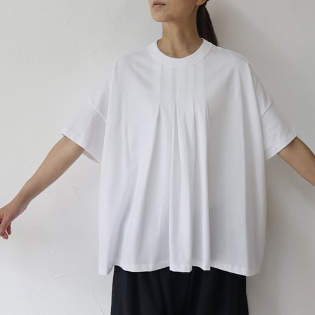 TRAVAIL MANUEL トラバイユマニュアル　クラシック天竺ランダムタックTシャツ