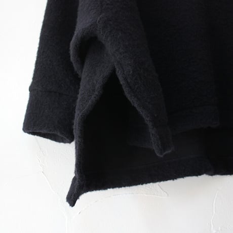 maomade マオメイド　ウール混圧縮フリースBIGBIGフード付きプルオーバー　#ネイビー　【送料無料】