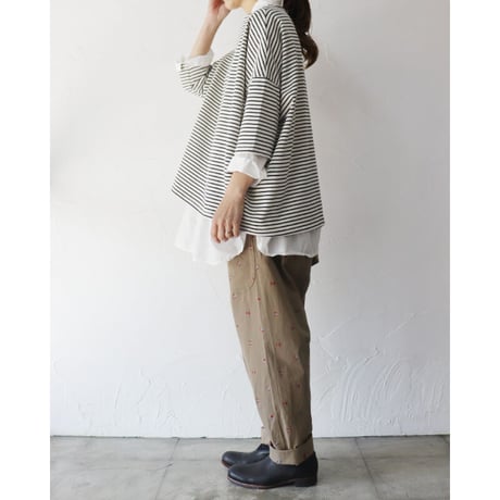 **またまた再入荷**　Linenya リネンヤ　デラヴェボーダー７分袖Tシャツ　【送料無料】