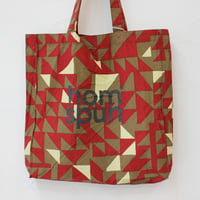 homspun ホームスパン　ロゴプリントBAG　#ピンクｘサックス、レッドｘブラウン、ネイビーｘブラック