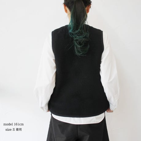 ASEEDONCLOUD アシードンクラウド　Kigansai wool fleece vest #black 【送料無料】