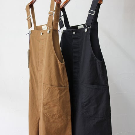 **2021s/s新作** sasanqua by trees サザンカバイツリーズ　オックスフォードワークオール　#ブラウン、ブラック　【送料無料】