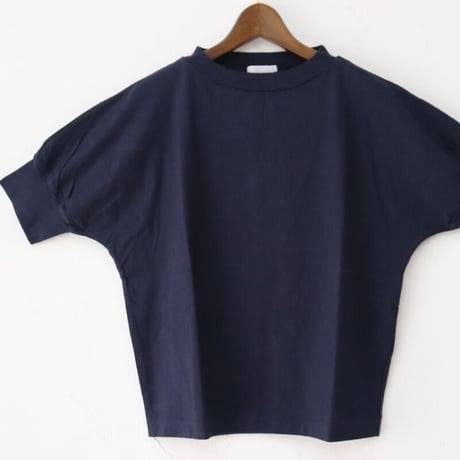 **サラシ、キナリ、ピンク再入荷** homspun ホームスパン　40/2天竺ハイネック半袖プルオーバー