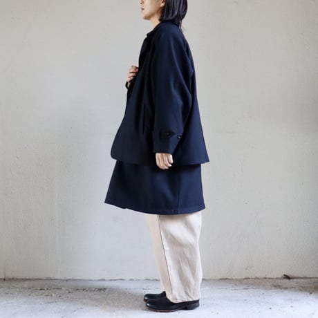 ASEEDONCLOUD アシードンクラウド　Chimney ash wool Seiyakou inverness coat #navy