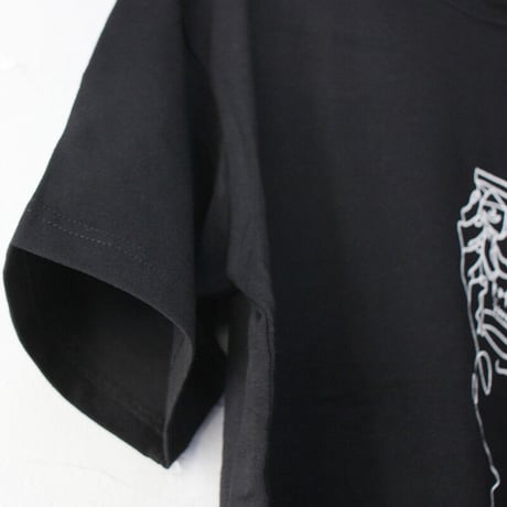 **再入荷** amne アンヌ　”kafe”　カフェ柄半袖Tシャツ　#ホワイト、ブラック