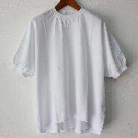 **再入荷** homspun ホームスパン　60/2天竺半袖プルオーバー　#サラシ、ライトグレージュ、ネイビー、ブラック