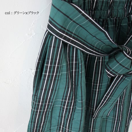 homspun ホームスパン　C/Lタータンノースリーブワンピース　【送料無料】