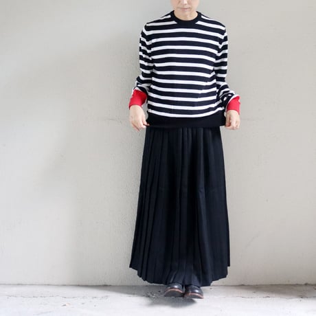 atelier naruse アトリエナルセ　cotton wool boarder knit コットンウールボーダーニット