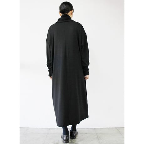 **再入荷** Linenya リネンヤ ハイネックワンピース　#ブラック　【送料無料】