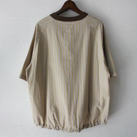 atelier naruse アトリエナルセ　cotton linen shibori hem pullover　コットンリネン裾絞りプルオーバー　#ベイジュ