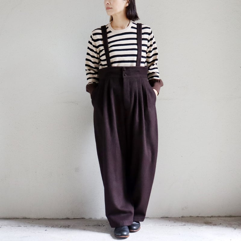 SUSURI ススリ ムースパンツ #brown,navy 【送料無料】 | sukima-スキマ