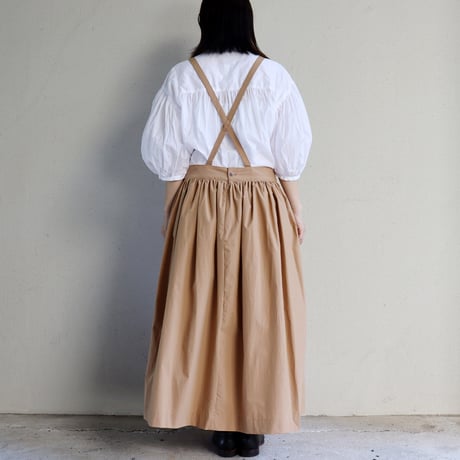 atelier naruse アトリエナルセ　コットンサスペンダースカート　cotton suspender skirt　#キャメル、ブラック