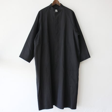 atelier naruse アトリエナルセ 　コットンスタンドカラーコート cotton stand collar coat #ブラック　【送料無料】