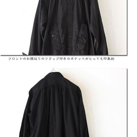 **久しぶりに再入荷**15 jyugo ジュウゴ horse clothギャザーTABIワンピース　♯ブラック　【送料無料】