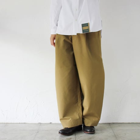 ASEEDONCLOUD アシードクラウド HandWerker Wide Trousers ウェザークロスワイドトラウザー　#カーキ　【送料無料】