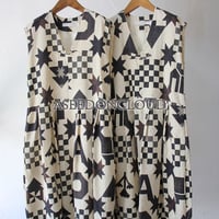 ASEEDONCLOUD アシードンクラウド　Map quilt print Study uniform dress #off white 【送料無料】