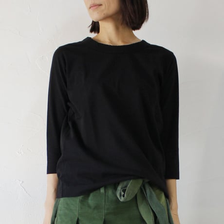 **2025秋冬分到着** homspun ホームスパン　30/1天竺7分袖Tシャツ