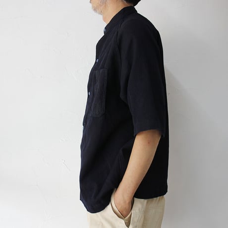 FUNSET OF ART ファンセットオブアート IDGカルゼ半袖カバーシャツ　#インディゴ