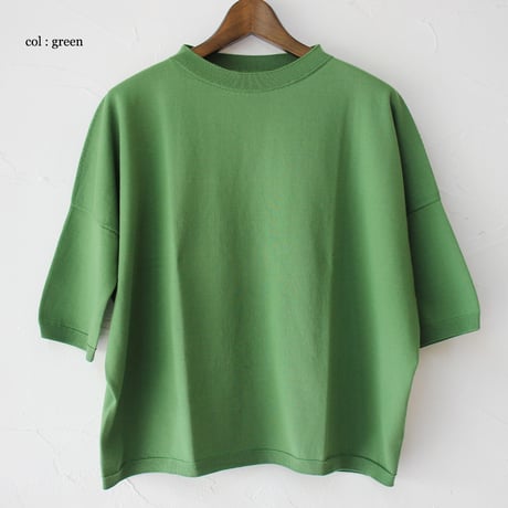 **新色追加・またまたまた再入荷** LinenYa リネンヤ as it is. コットンボートネック5分袖ニット　【送料無料】