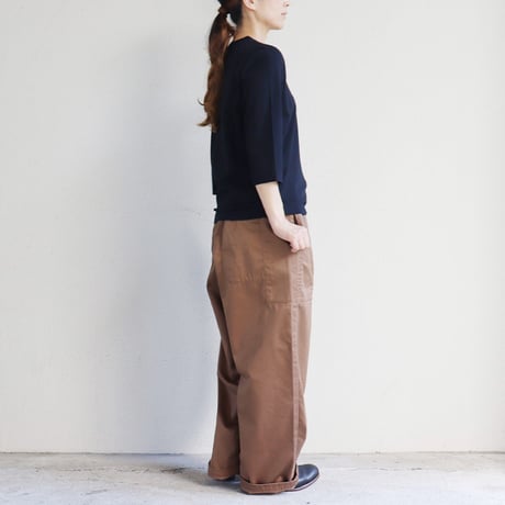 **またまた再々入荷** homspun ホームスパン　高密度ウエポン紐付ギャザーパンツ　【送料無料】