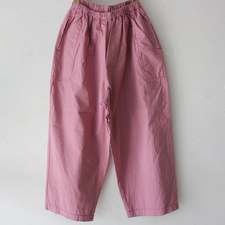 **再入荷**　homspun ホームスパン　バルキーシーチング薄手ギャザーパンツ　#ブルー、グレー、ピンク