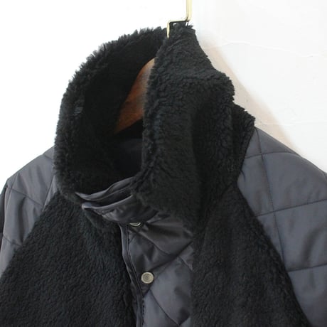 anme アンヌ　BOA/QUILT useful coat　#ブラック　【送料無料】