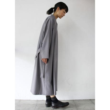 amne アンヌ　GABARDINE dress coat ギャバジンドレスコート　#グレー　【送料無料】