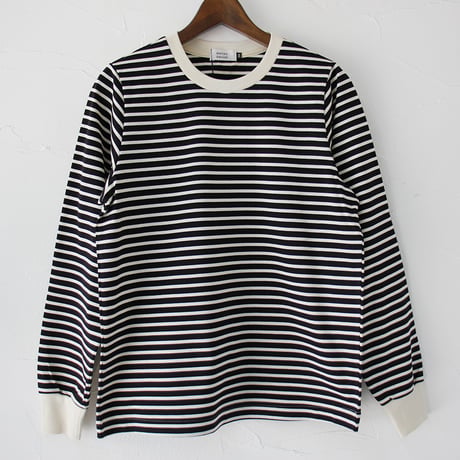**再入荷**　atelier naruse アトリエナルセ　コットンボーダーカットソー（長袖）cotton border cut&sewn（long sleeves）