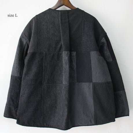 FUNSET OF ART ファンセットオブアート　ブラックパッチワークライナーブルゾン　#ブラック　【送料無料】